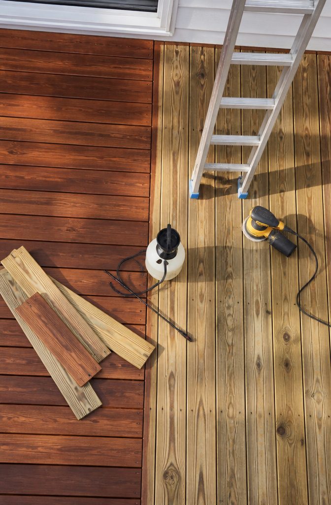 Building a Covered Deck Off the Back of a House: What the Work Actually Involves 10 A display of various materials used for deck construction.