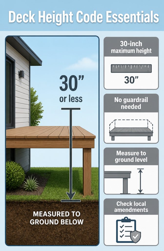 Information image showing deck height code essentials.